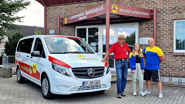 Olaf Gerth von mediMobil TF GmbH war einer der Fahrer, die Nelly Zierenberg regelmäßig zur Sportschule in Luckenwalde brachten.
