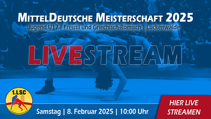 LIVESTREAM zu den Mitteldeutsche Meisterschaft 2025 der Jugend U17 in Luckenwalde